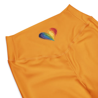 Leggings Butt-Lifting High Waist Eco Friendly Orange Flare Pants