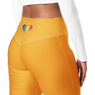 Leggings Butt-Lifting High Waist Eco Friendly Orange Flare Pants