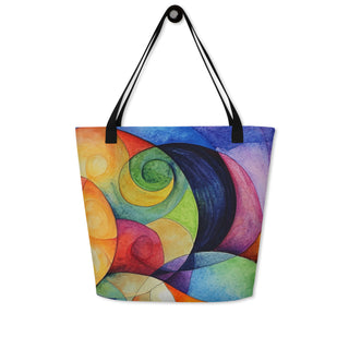 Large Colorful Abstract Tote Bag 16"x20"