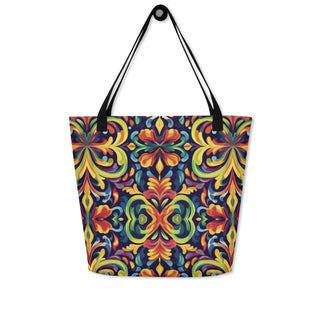 Large Colorful Vibrant Tote Bag