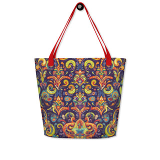 Large Vibrant Designer Tote Bag 16"x20"