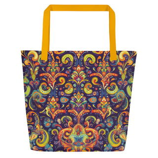 Large Vibrant Designer Tote Bag 16"x20"