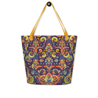 Large Vibrant Designer Tote Bag 16"x20"