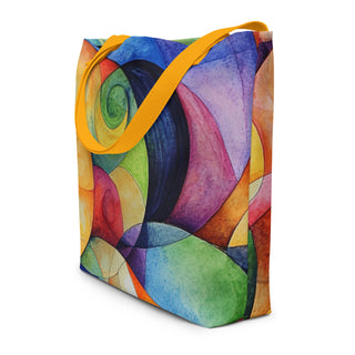 Large Colorful Abstract Tote Bag 16"x20"