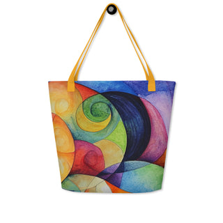 Large Colorful Abstract Tote Bag 16"x20"