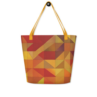 Large Colorful Triangle Geometric Tote Bag 16"x20"