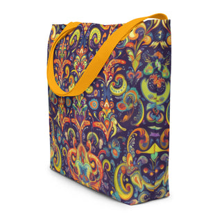 Large Vibrant Designer Tote Bag 16"x20"