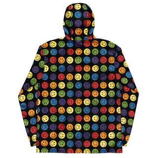 Windbreaker Happy Smile Rainbow Black Regular Unisex Fit Jacket