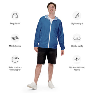 Windbreaker Blue Regular Unisex Fit Jacket