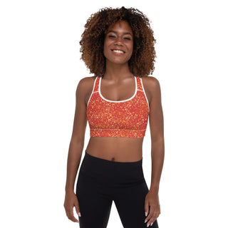 Padded Sports Bra Red, Orange, Yellow Bra