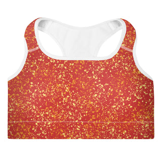 Padded Sports Bra Red, Orange, Yellow Bra