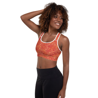 Padded Sports Bra Red, Orange, Yellow Bra