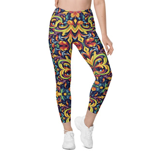 Leggings High Waist with Pockets Colorful Vibrant Pants