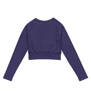 Crop Top Purple Long-Sleeve UPF 50 Plus Protection Sporty Eco-Friendly Crop Top