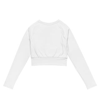 Crop Top White Long-Sleeve UPF 50 Plus Protection Sporty Eco-Friendly Crop Top