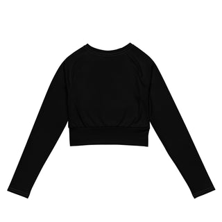 Crop Top Black Long-Sleeve UPF 50 Plus Protection Sporty Eco-Friendly Crop Top