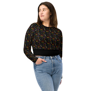 Crop Top Long-Sleeve UPF 50 Plus Protection Rainbow Geometric Sporty Eco-Friendly Crop Top