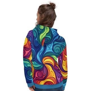 Sweatshirt Colorful Rainbow Abstract Eco Friendly Unisex Fit Hoodie