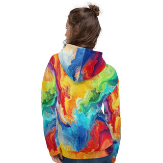 Sweatshirt Colorful Rainbow Abstract Eco Friendly Unisex Fit Hoodie