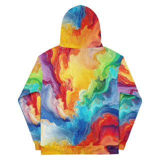 Sweatshirt Colorful Rainbow Abstract Eco Friendly Unisex Fit Hoodie