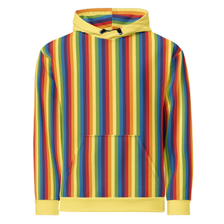 Sweatshirt Rainbow Striped Eco Friendly Unisex Fit Hoodie