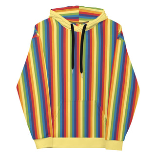 Sweatshirt Rainbow Striped Eco Friendly Unisex Fit Hoodie