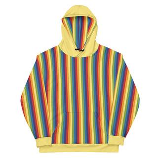 Sweatshirt Rainbow Striped Eco Friendly Unisex Fit Hoodie