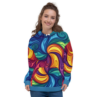 Sweatshirt Colorful Rainbow Abstract Eco Friendly Unisex Fit Hoodie