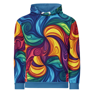 Sweatshirt Colorful Rainbow Abstract Eco Friendly Unisex Fit Hoodie