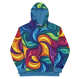 Sweatshirt Colorful Rainbow Abstract Eco Friendly Unisex Fit Hoodie