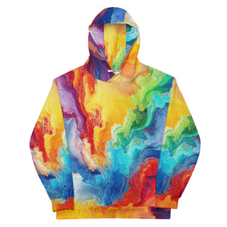 Sweatshirt Colorful Rainbow Abstract Eco Friendly Unisex Fit Hoodie