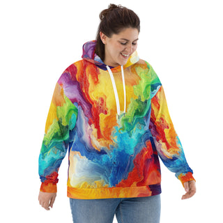 Sweatshirt Colorful Rainbow Abstract Eco Friendly Unisex Fit Hoodie