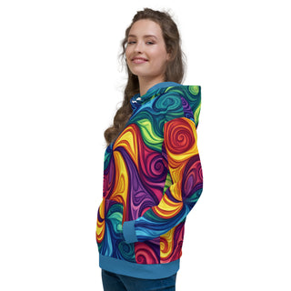 Sweatshirt Colorful Rainbow Abstract Eco Friendly Unisex Fit Hoodie