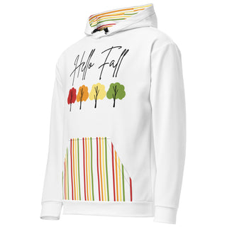 Sweatshirt Happy Fall Striped Eco Friendly Unisex Fit Hoodie