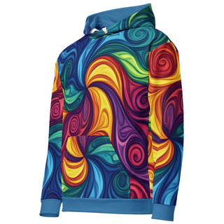 Sweatshirt Colorful Rainbow Abstract Eco Friendly Unisex Fit Hoodie