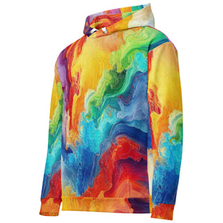 Sweatshirt Colorful Rainbow Abstract Eco Friendly Unisex Fit Hoodie