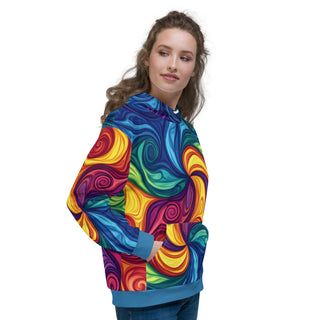 Sweatshirt Colorful Rainbow Abstract Eco Friendly Unisex Fit Hoodie