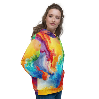 Sweatshirt Colorful Rainbow Abstract Eco Friendly Unisex Fit Hoodie