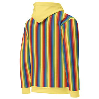 Sweatshirt Rainbow Striped Eco Friendly Unisex Fit Hoodie