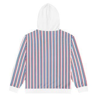 Hoodie Zip Up Eco-Friendly Unisex Fit Striped Jacket Sweatshirt Hoodie