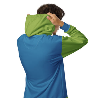 Hoodie Zip Up Eco-Friendly Unisex Fit Green Blue Jacket Sweatshirt Hoodie