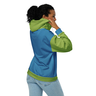 Hoodie Zip Up Eco-Friendly Unisex Fit Green Blue Jacket Sweatshirt Hoodie