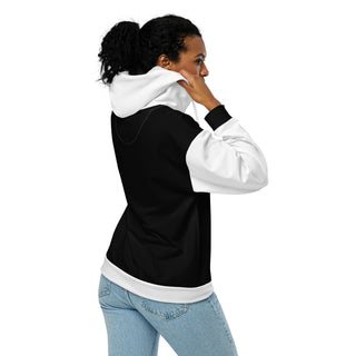 Hoodie Zip Up Eco-Friendly Unisex Fit Black White Jacket Sweatshirt Hoodie