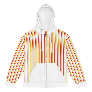 Hoodie Zip Up Eco-Friendly Unisex Fit Striped Jacket Sweatshirt Hoodie