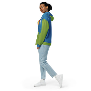 Hoodie Zip Up Eco-Friendly Unisex Fit Green Blue Jacket Sweatshirt Hoodie