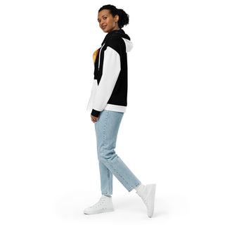 Hoodie Zip Up Eco-Friendly Unisex Fit Black White Jacket Sweatshirt Hoodie