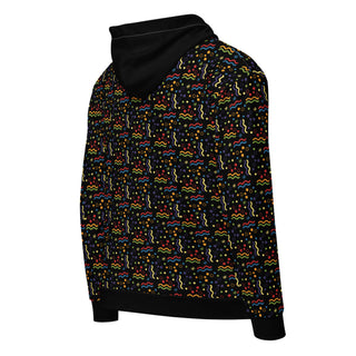 Hoodie Zip Up Eco-Friendly Unisex Fit Colorful Rainbow Geometric Jacket Sweatshirt Hoodie