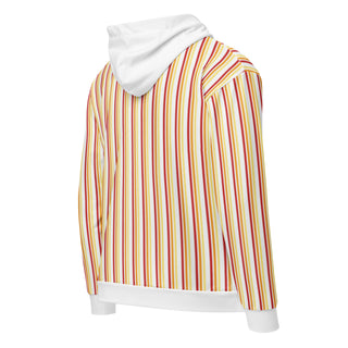 Hoodie Zip Up Eco-Friendly Unisex Fit Striped Jacket Sweatshirt Hoodie