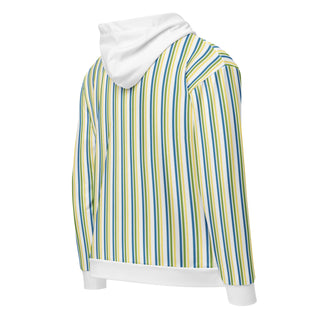 Hoodie Zip Up Eco-Friendly Unisex Fit Striped Sweatshirt Hoodie