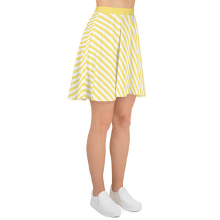 Skater Skirt Yellow Stripe Flare Skirt